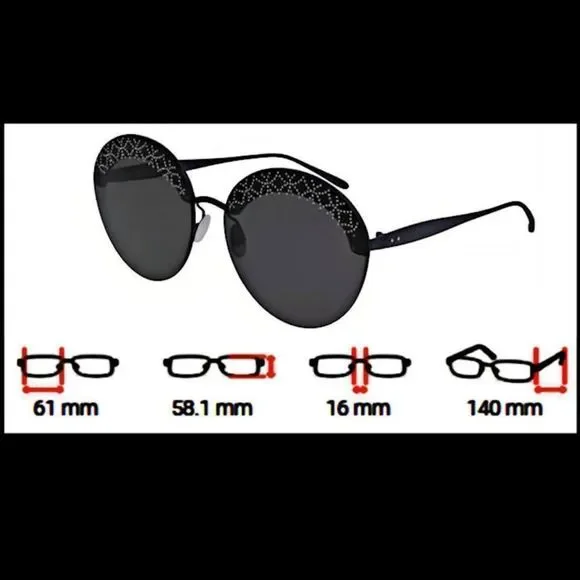 ALAΪA Paris Arabesque Ladies Round Sunglasses AA0032S - Picture 10 of 10